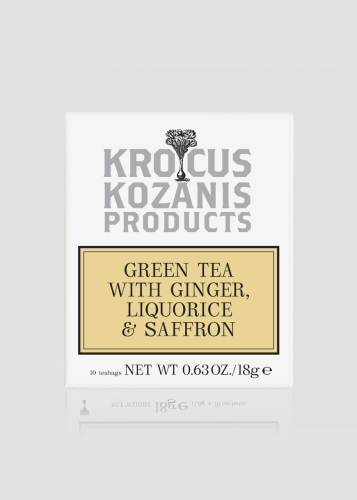 Krocus Kozanis Grüner Tee mit Ingwer Süßholz und Safran 18 g