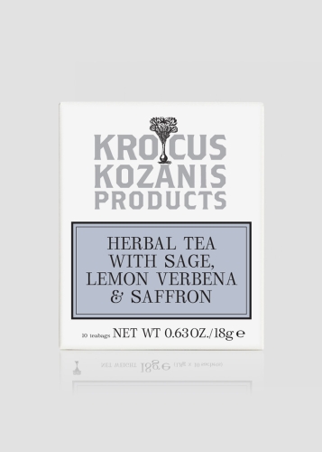 Krocus Kozanis Kräutertee Salbei Zitronenverbene & Safran 18 g