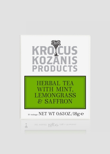 Krocus Kozanis Kräutertee Minze Zitronengras & Safran 18 g