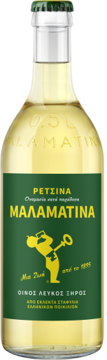 24 x Malamatina Retsina Weiß 0,5 l trocken
