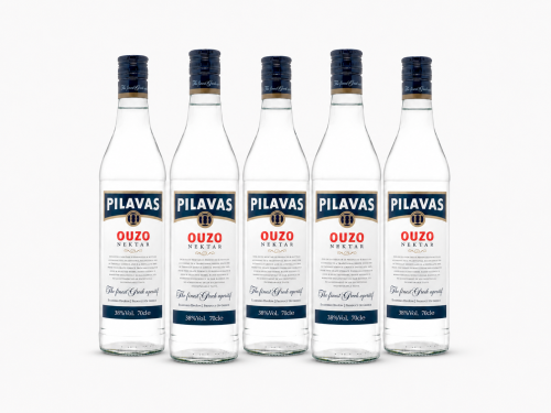 6 Flaschen Pilavas Ouzo Nektar 38 % Griechischer Ouzo 0,7 l
