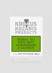 Krocus Kozanis Kräutertee Minze Zitronengras & Safran 18 g