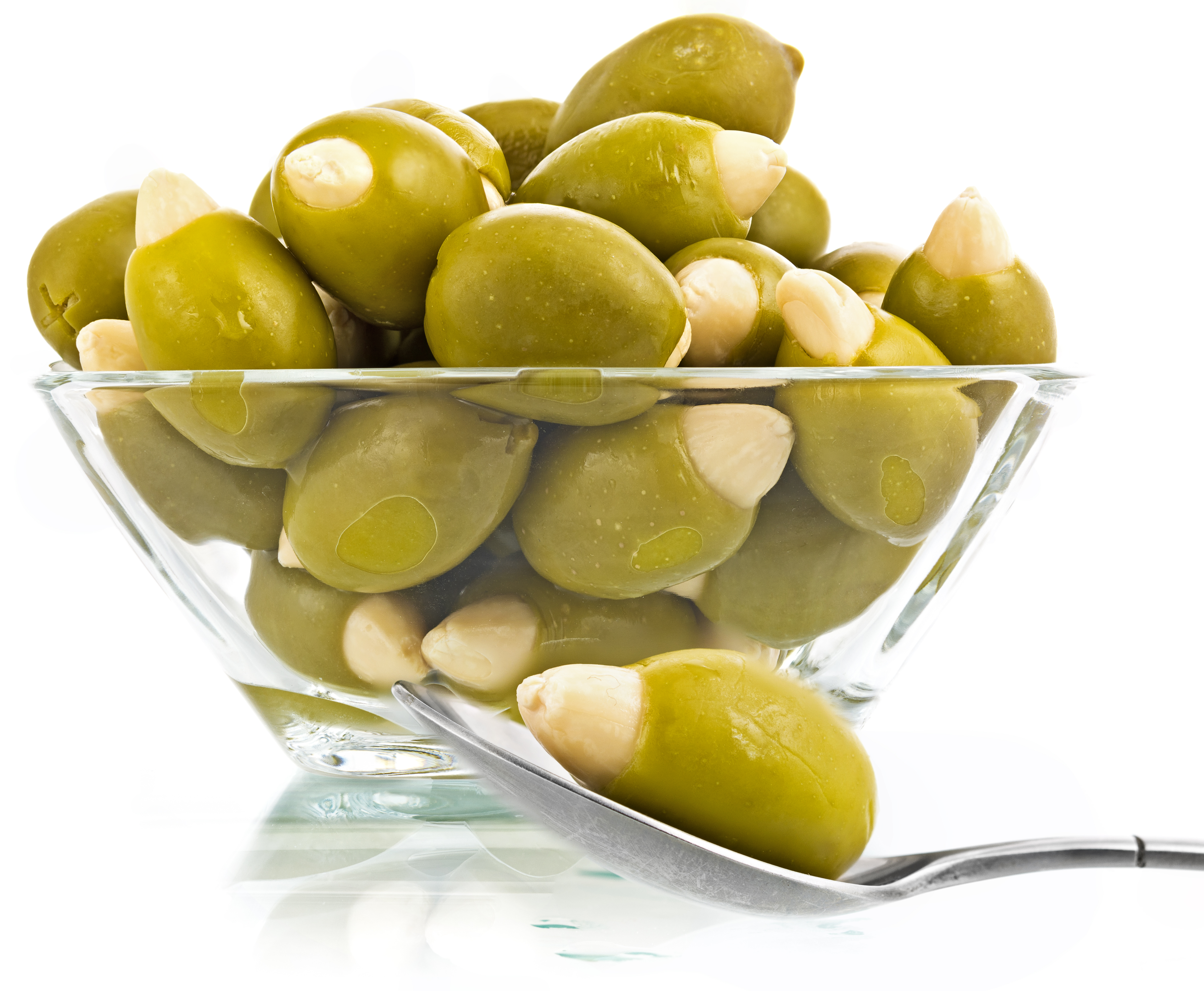 Grüne Oliven gefüllt mit Mandeln 500g | Weinversand Shop-Kreta ~ Ouzo ...