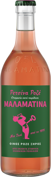 Malamatina Retsina Rosé – Geharzter Roséwein aus Griechenland