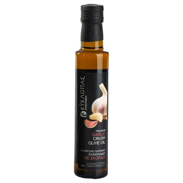 Kyklopas Extra Virgin aromatisiertes Olivenöl mit Knoblauch 0.25L