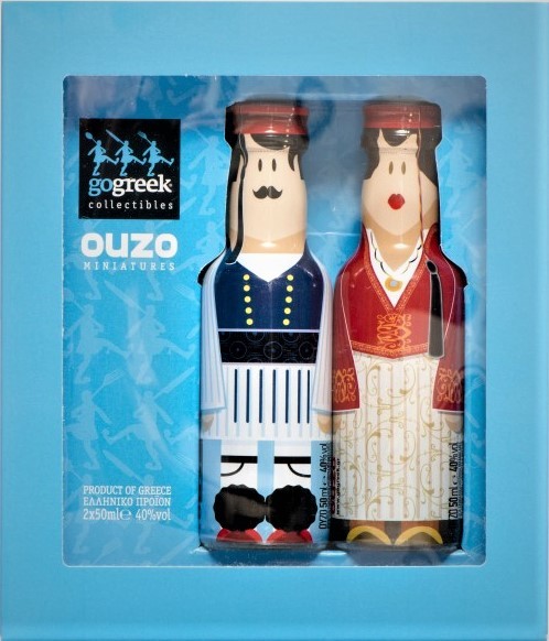 Ouzo Pilavas 40% 2x 50ml GoGreek Collectibles