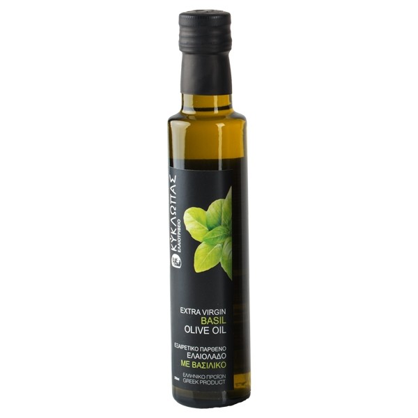 Kyklopas Extra Virgin aromatisiertes Olivenöl mit Basilikum 0.25L