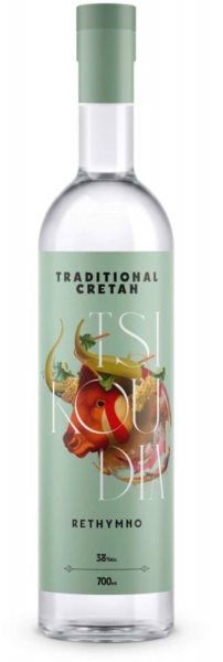 Tsikoudia Cretan Artisanal 38% 0,7L - Cretan Distillery